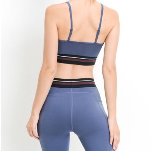 😍 NWT Mono B Sports Bra & Full Mesh Leggings Set - Picture 4 of 10